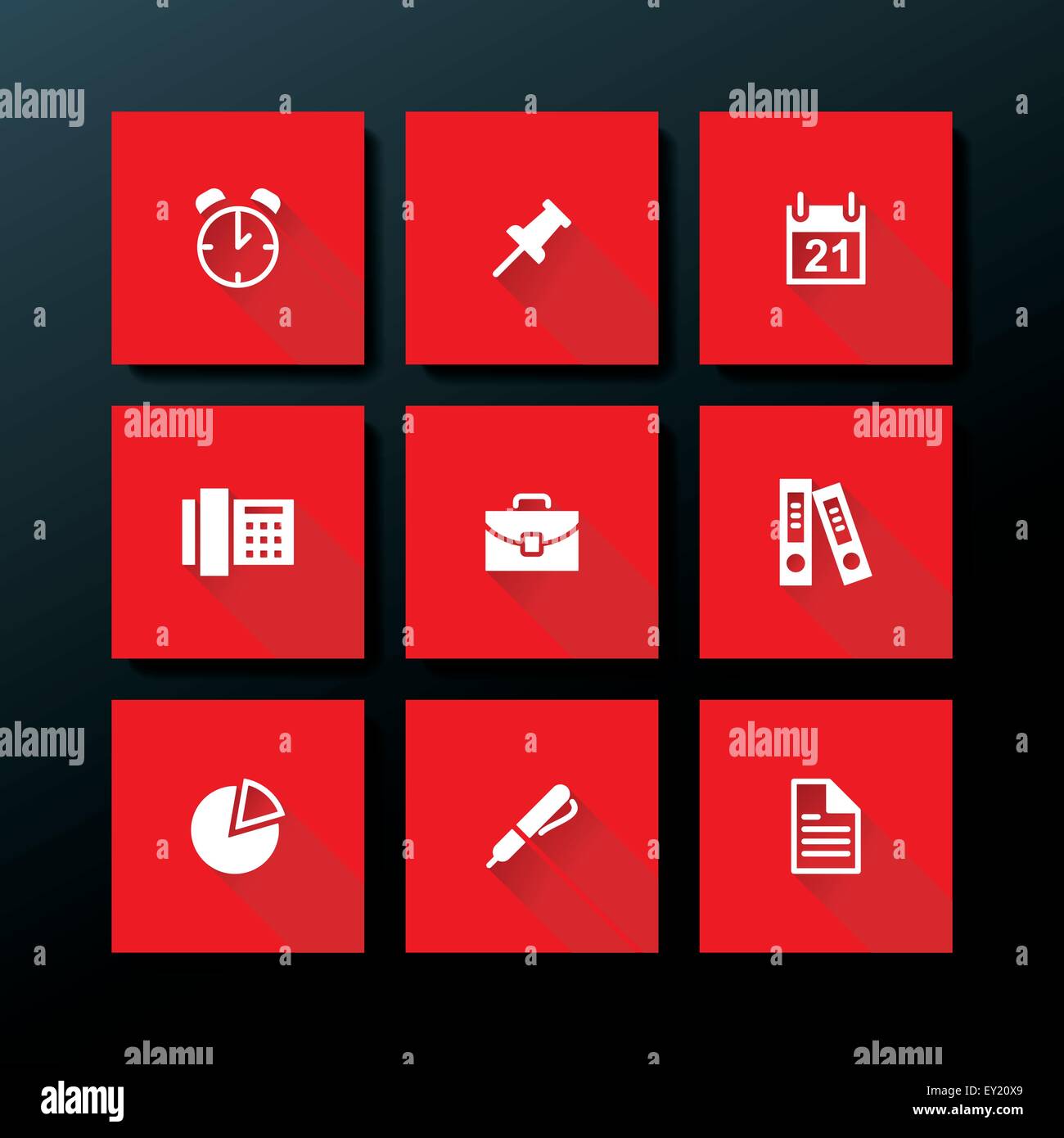 Flat office icon set - vector illustration Stock Vector Image & Art - Alamy