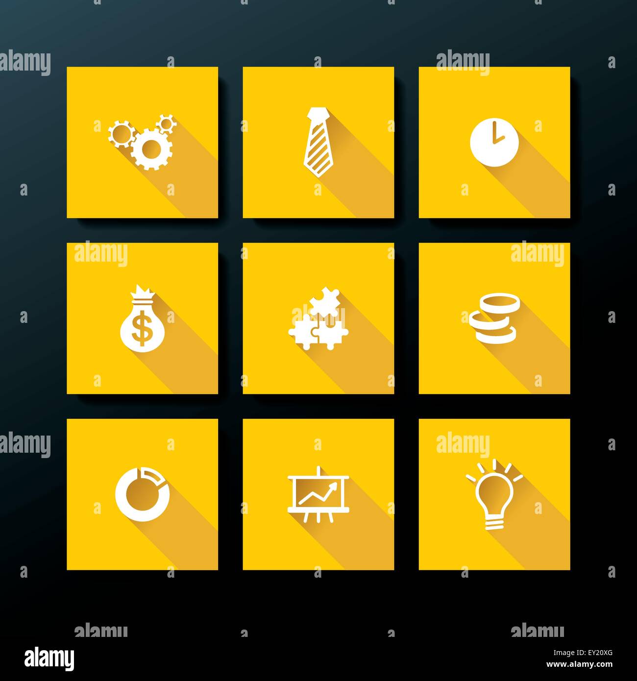 Flat business icon set - vector illustration Stock Vector Image & Art ...