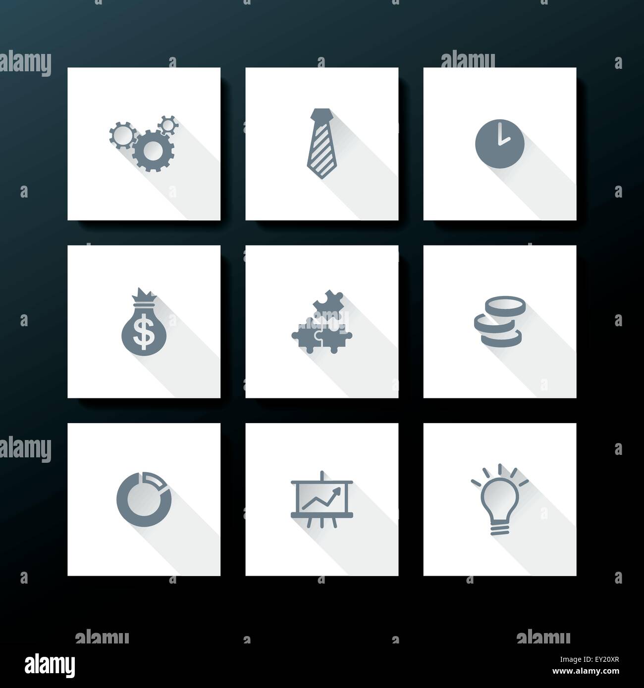 Flat business icon set - vector illustration Stock Vector Image & Art ...