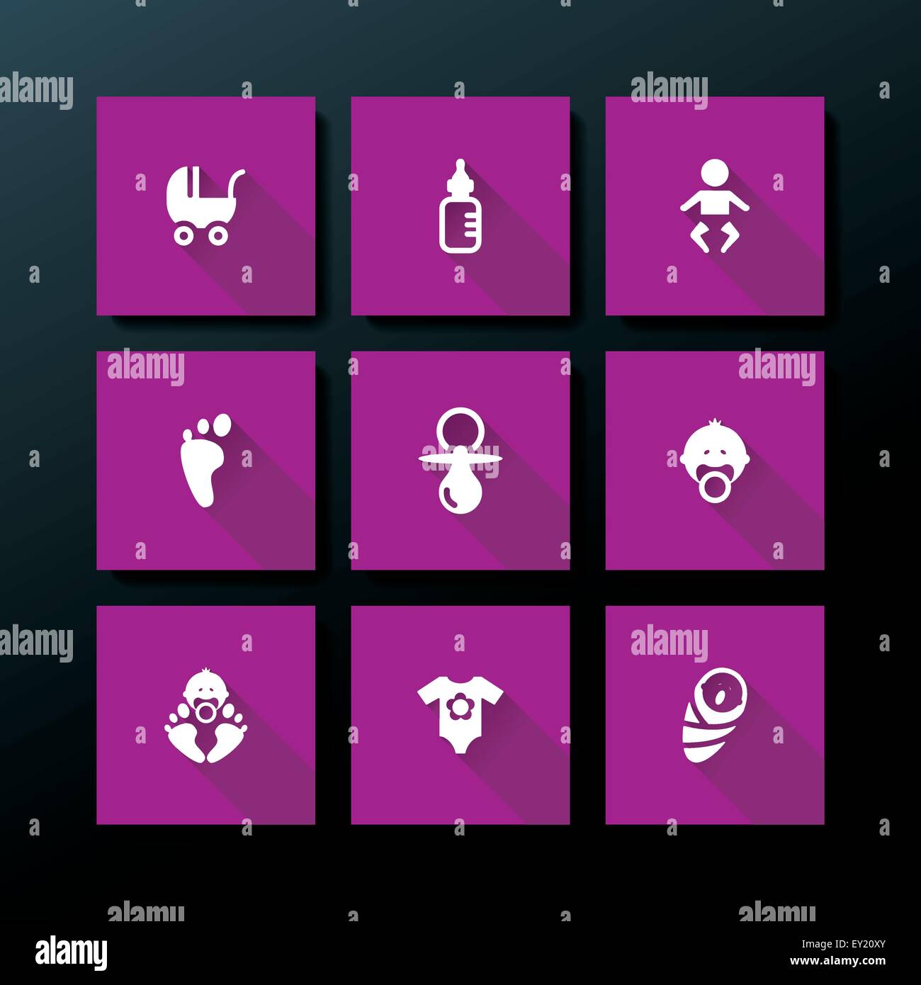 Flat baby icon set - vector illustration Stock Vector Image & Art - Alamy