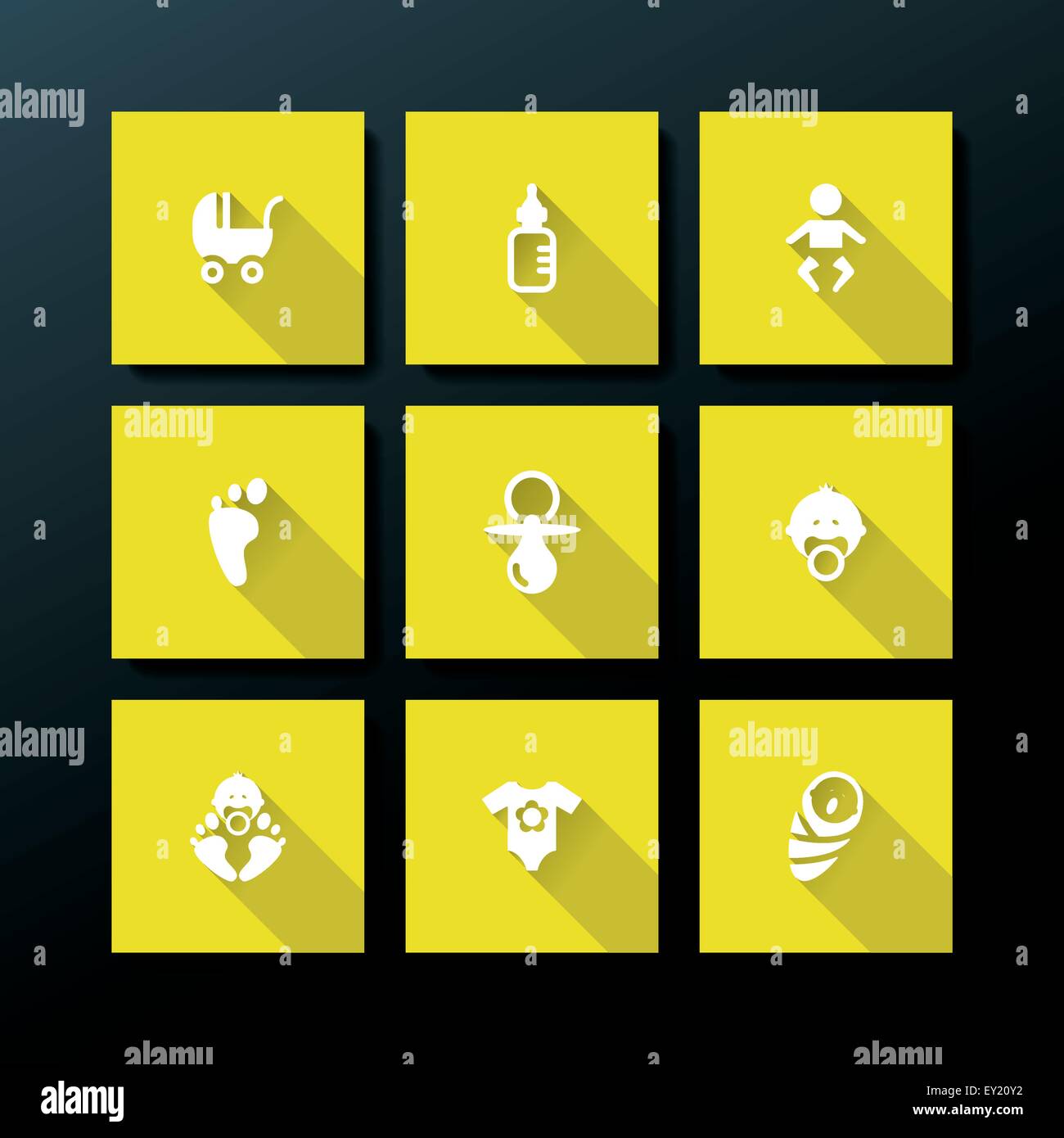 Flat baby icon set - vector illustration Stock Vector Image & Art - Alamy