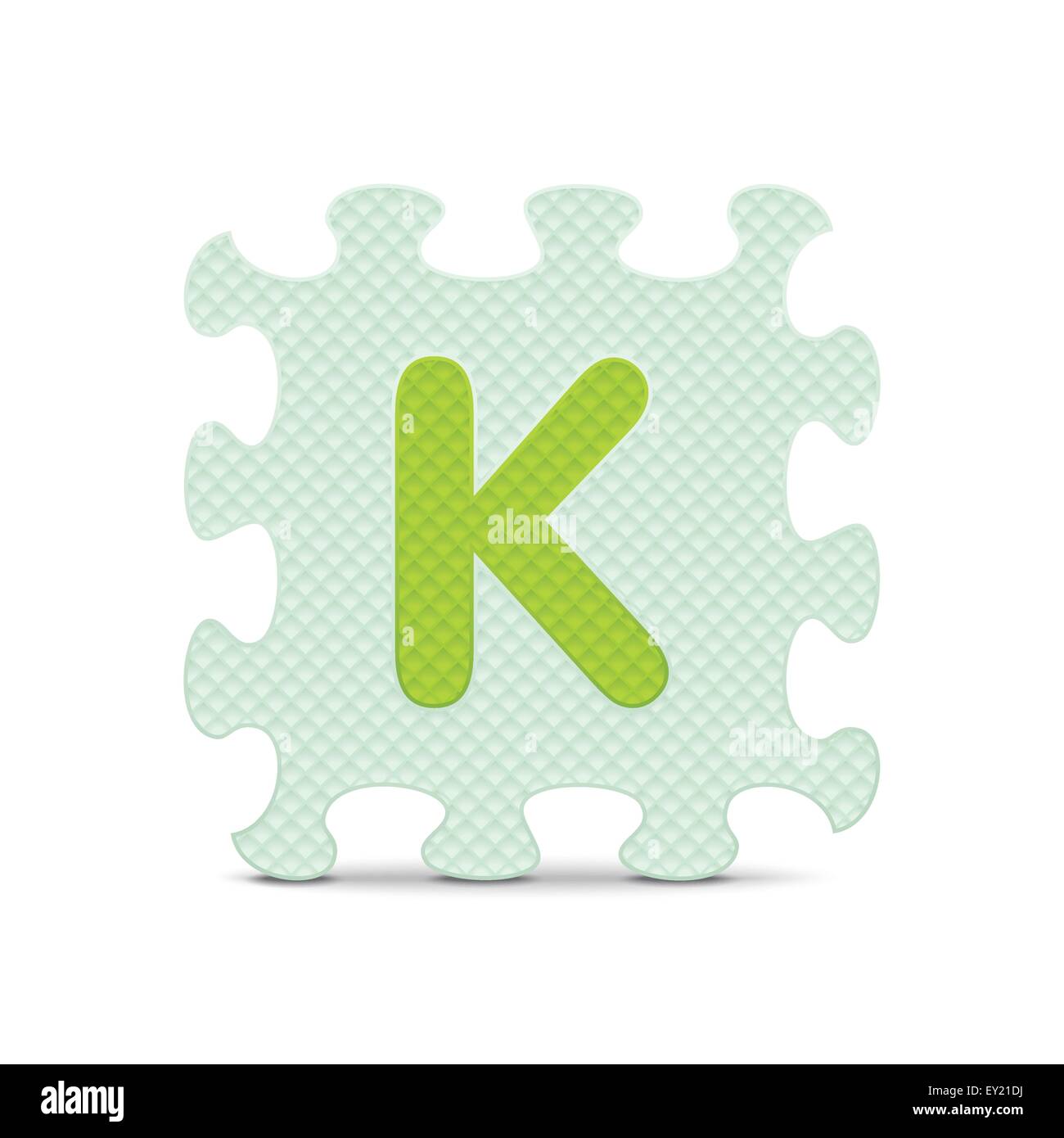 Letter "K" written with alphabet puzzle - vector illustration Stock