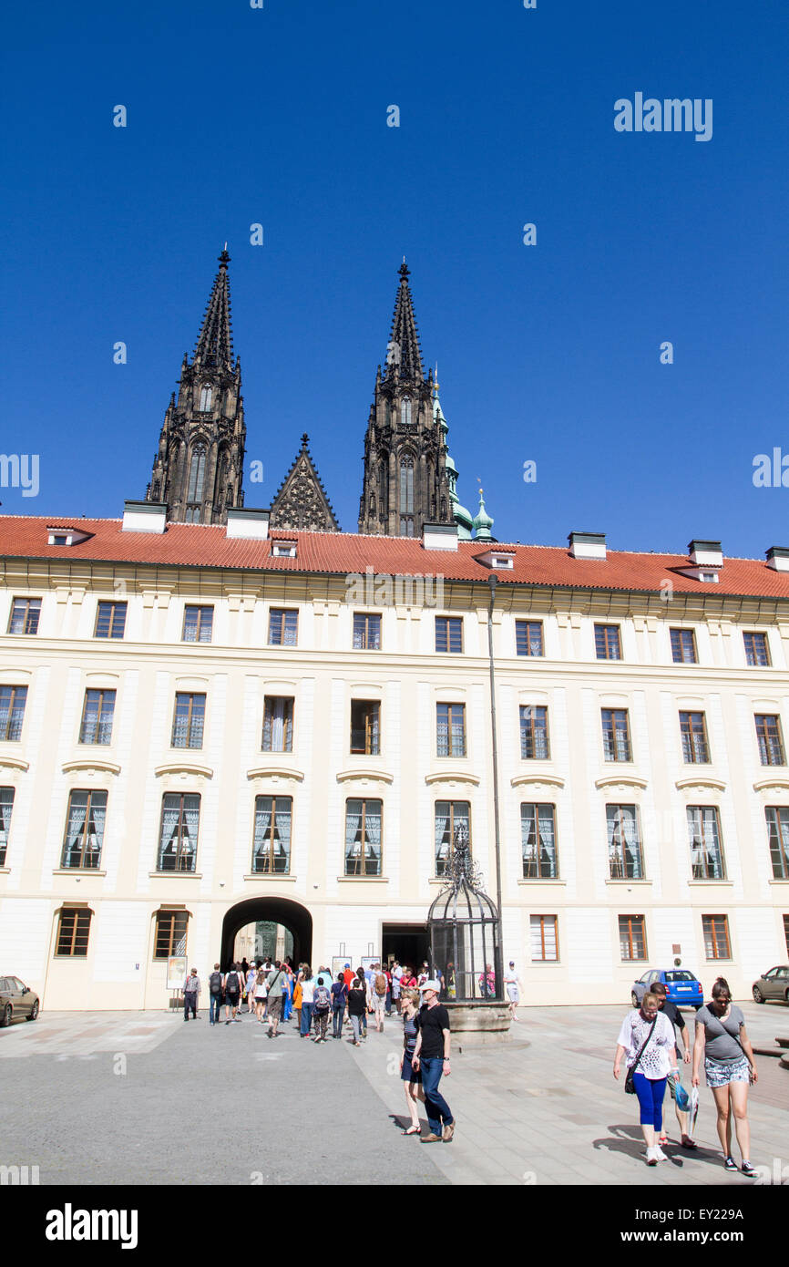 St Vitus cathedral, Prague, Castle, Czech Republic Stock Photo