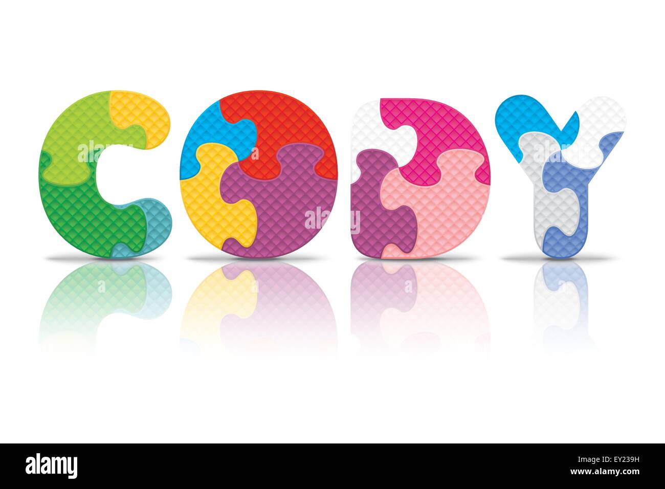 CODY written with alphabet puzzle - vector illustration Stock Vector ...