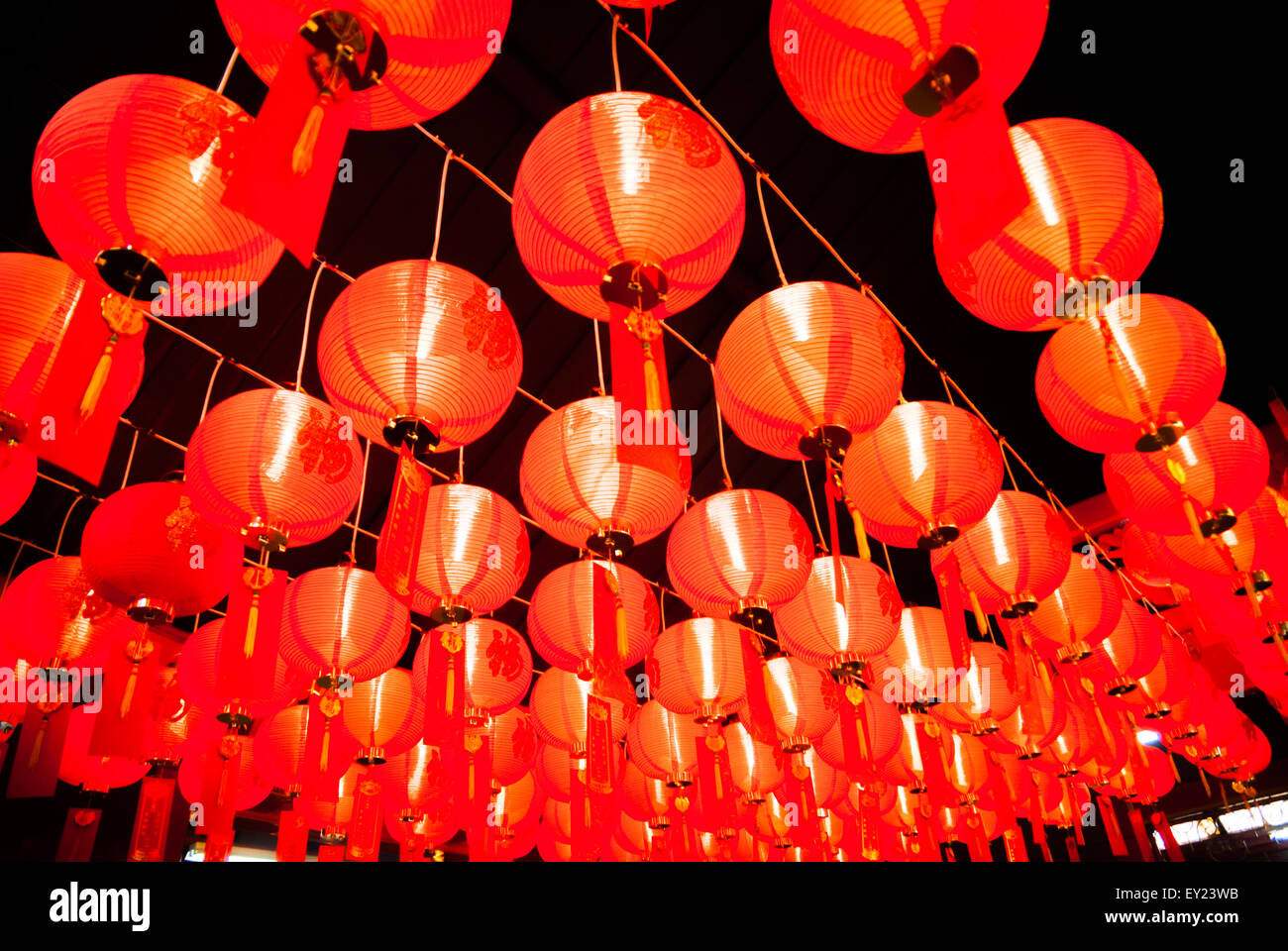 red paper lanterns