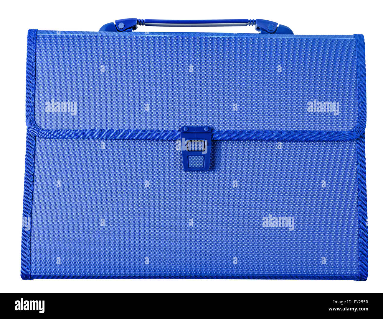 blue briefcase isolated on white background Stock Photo