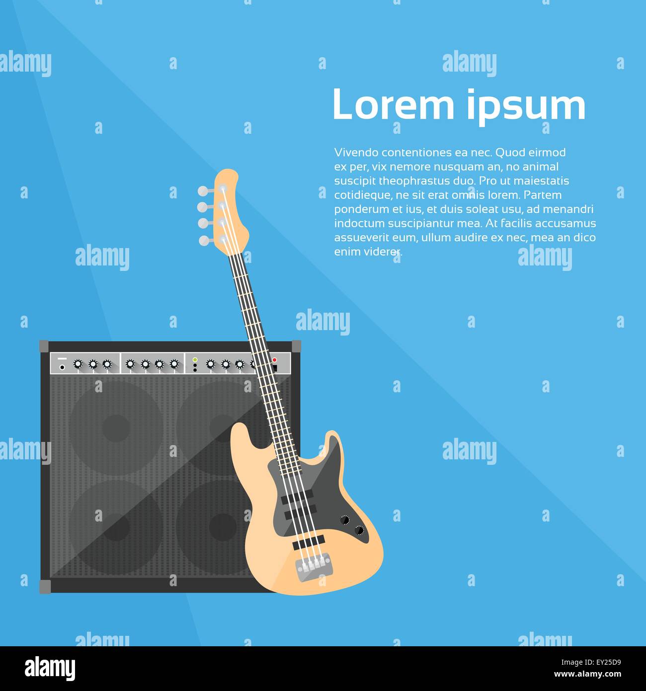 Electric Guitar Amplifier Combo Rock Music Equipment Stock Vector Image