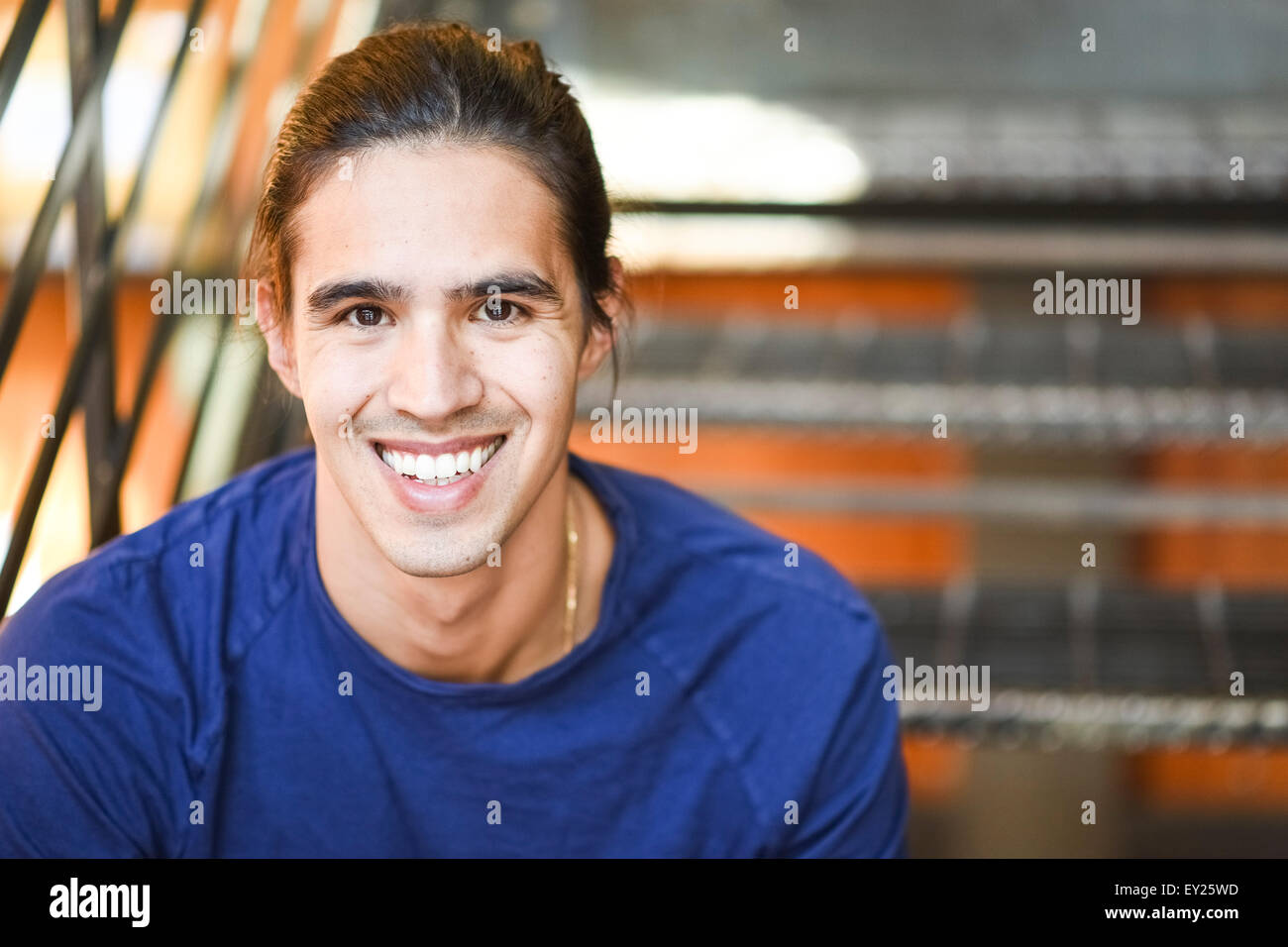 Portrait of young man, smiling Stock Photo