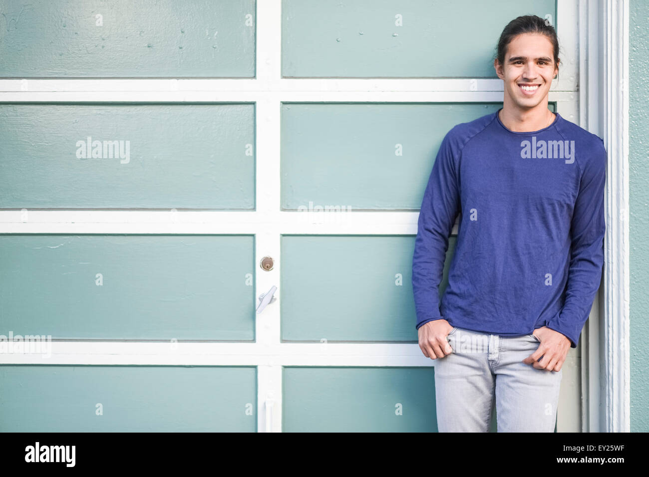 Portrait of young man, smiling Stock Photo