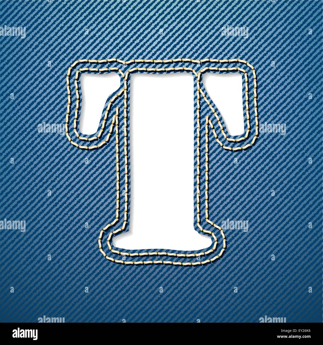 T Vector File Denim jeans letter T - vector illustration Stock Vector Image & Art - Alamy