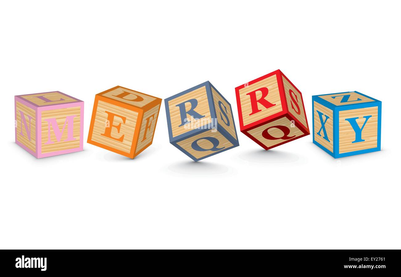 Merry Written MERRY written with alphabet blocks - vector illustration Stock Vector ...