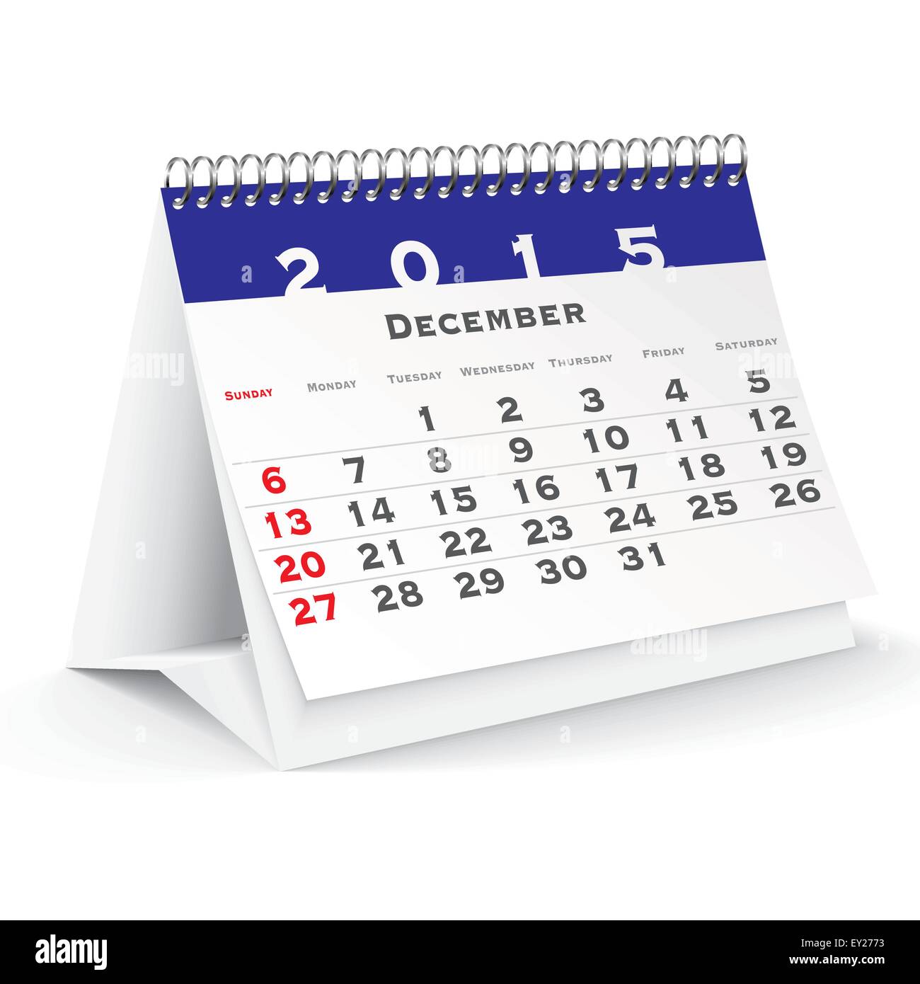 December 2015 Desk Calendar Vector Illustration Stock Vector Image December 2015 Desk Calendar Vector Illustration Stock Vector Image