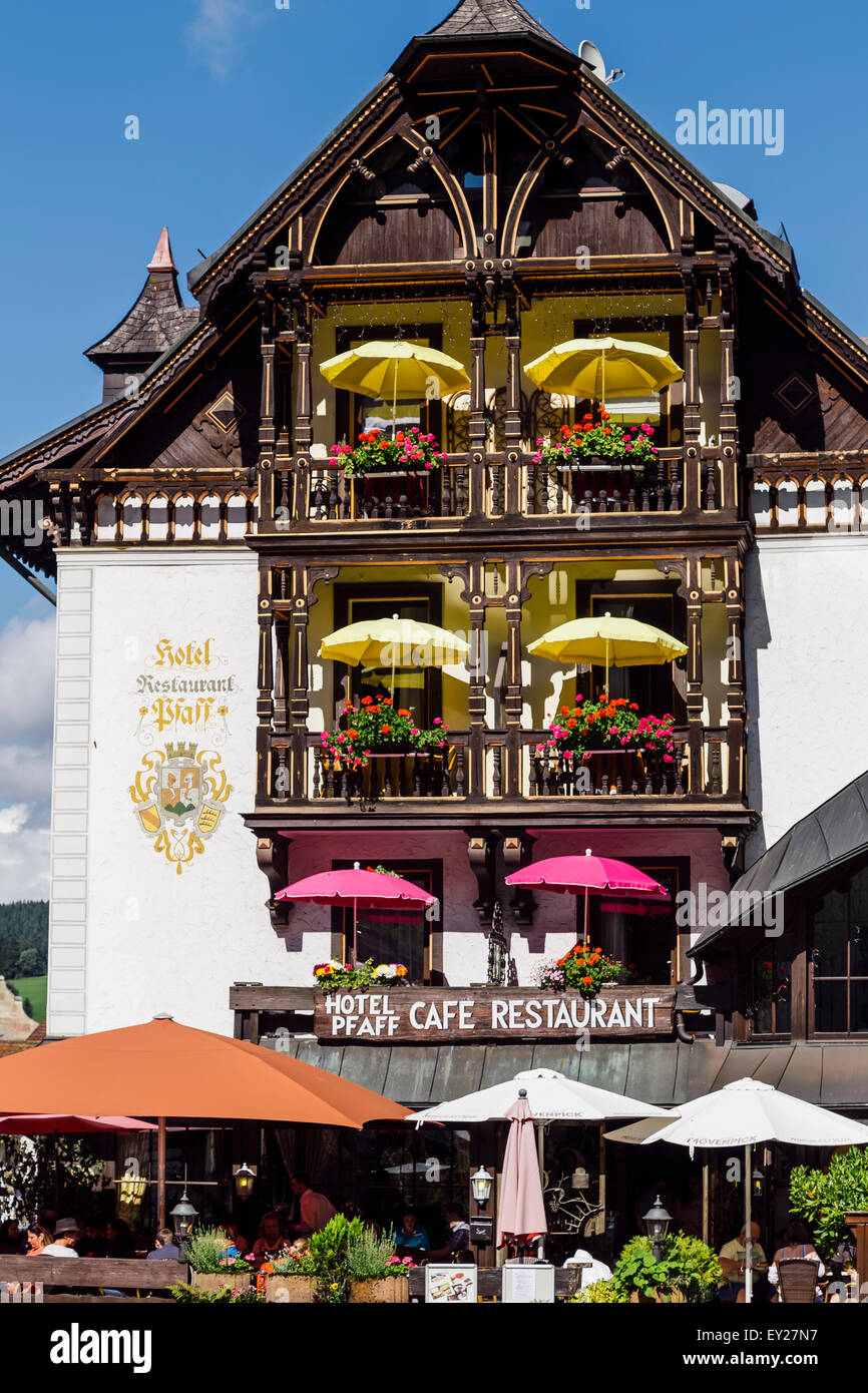 Hotel Restaurant Pfaff, Triberg, Black Forest, Germany Stock Photo
