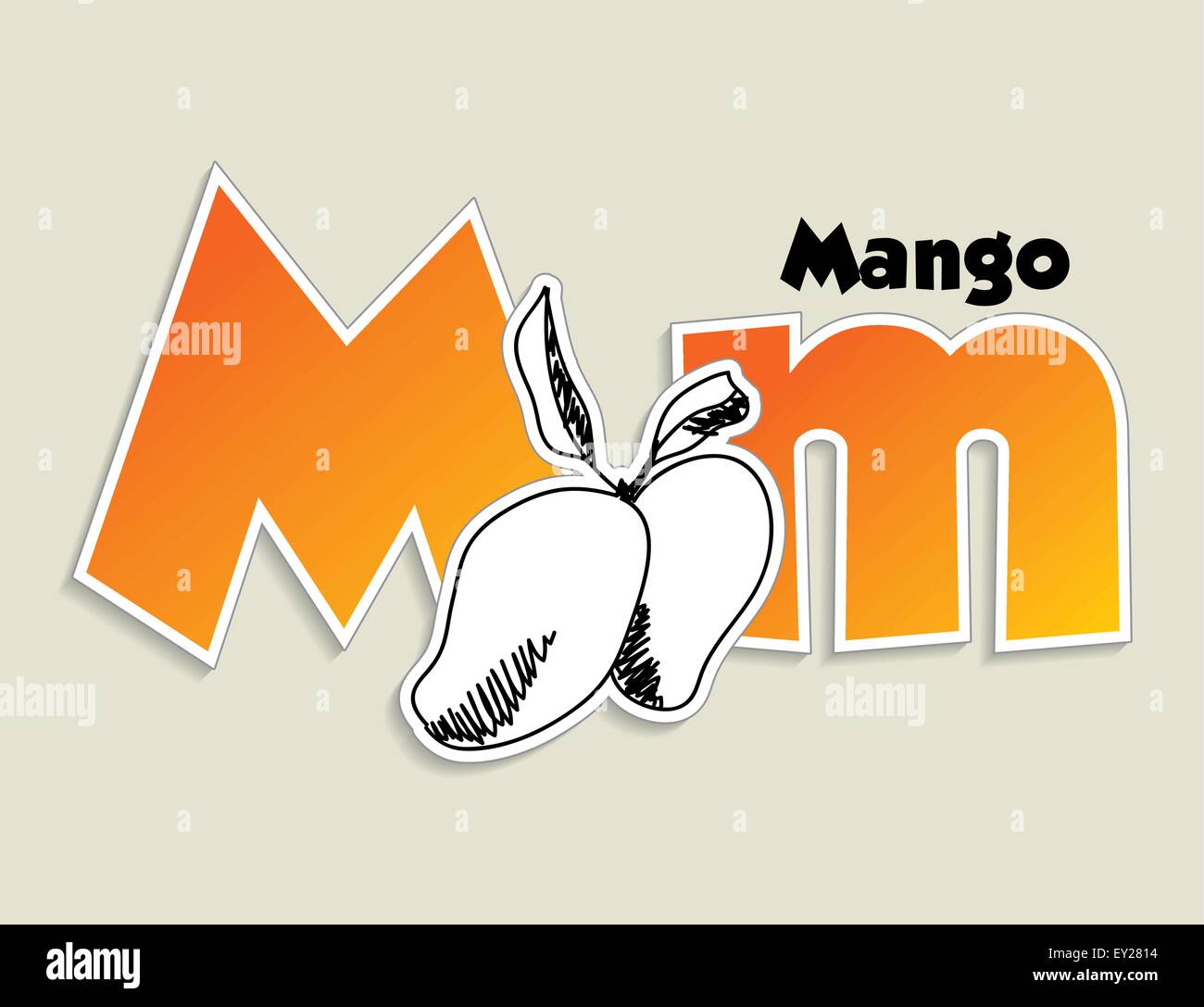 Fruits and vegetables alphabet - letter M - vector eps 10 illustration ...