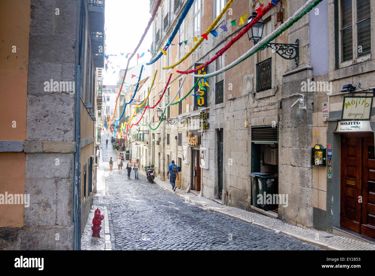 Streets of Barrio Alto, Lisbon, Portugal Stock Photo - Alamy