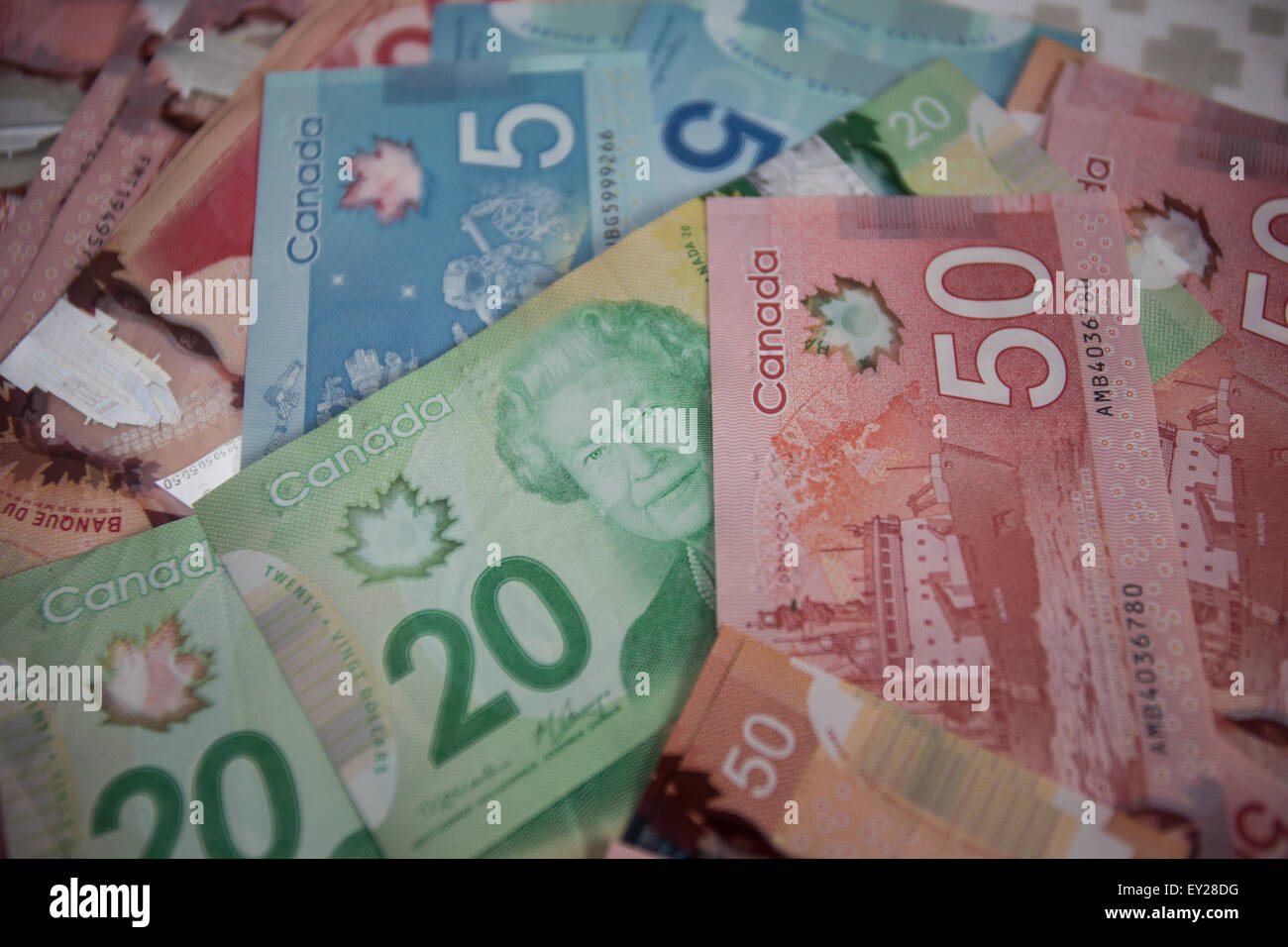 Canadian dollar bill 50 hi-res stock photography and images - Alamy