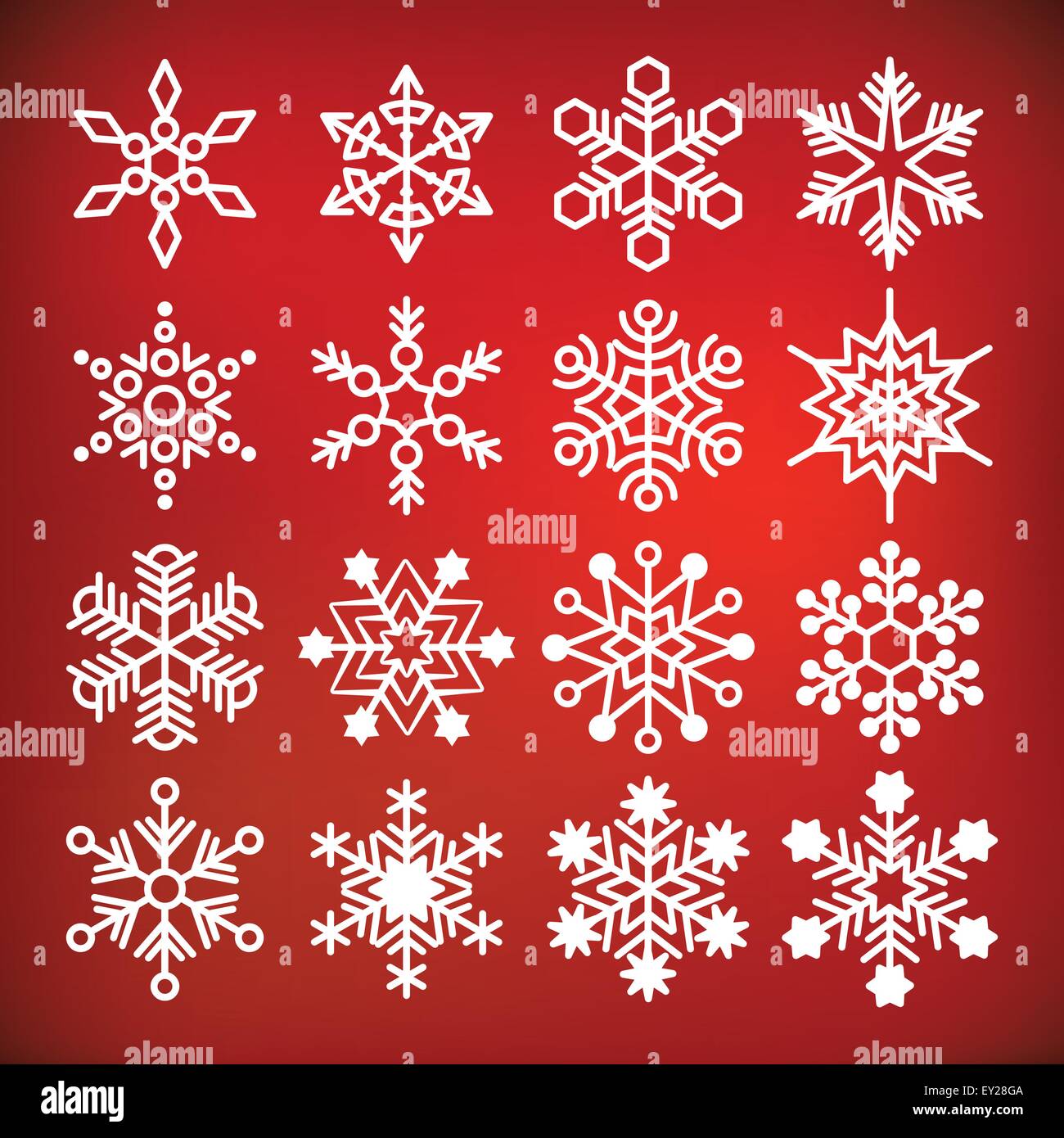 Vector snowflake collection - vector illustration Stock Vector Image ...