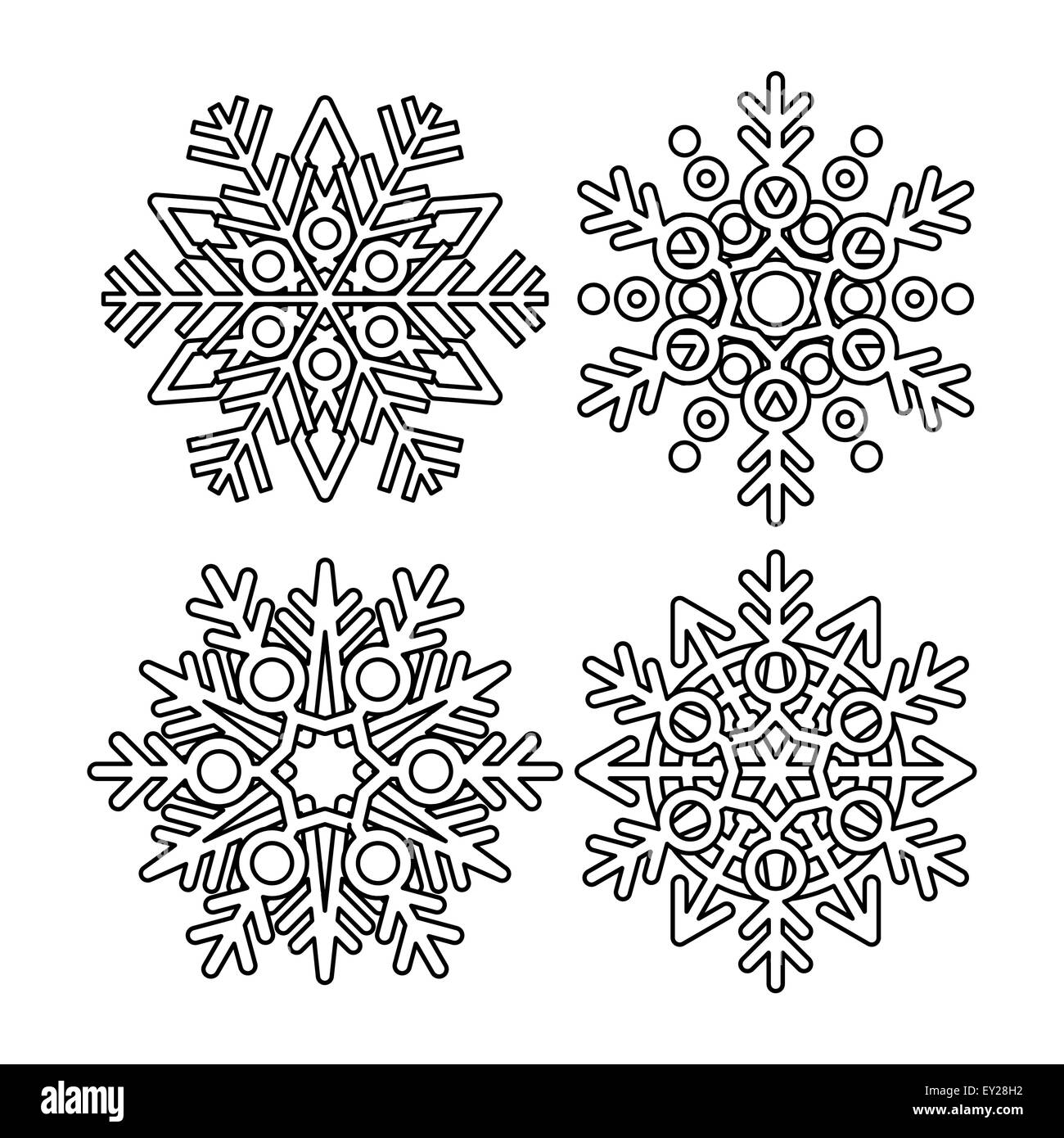Vector snowflake collection - vector illustration Stock Vector Image ...