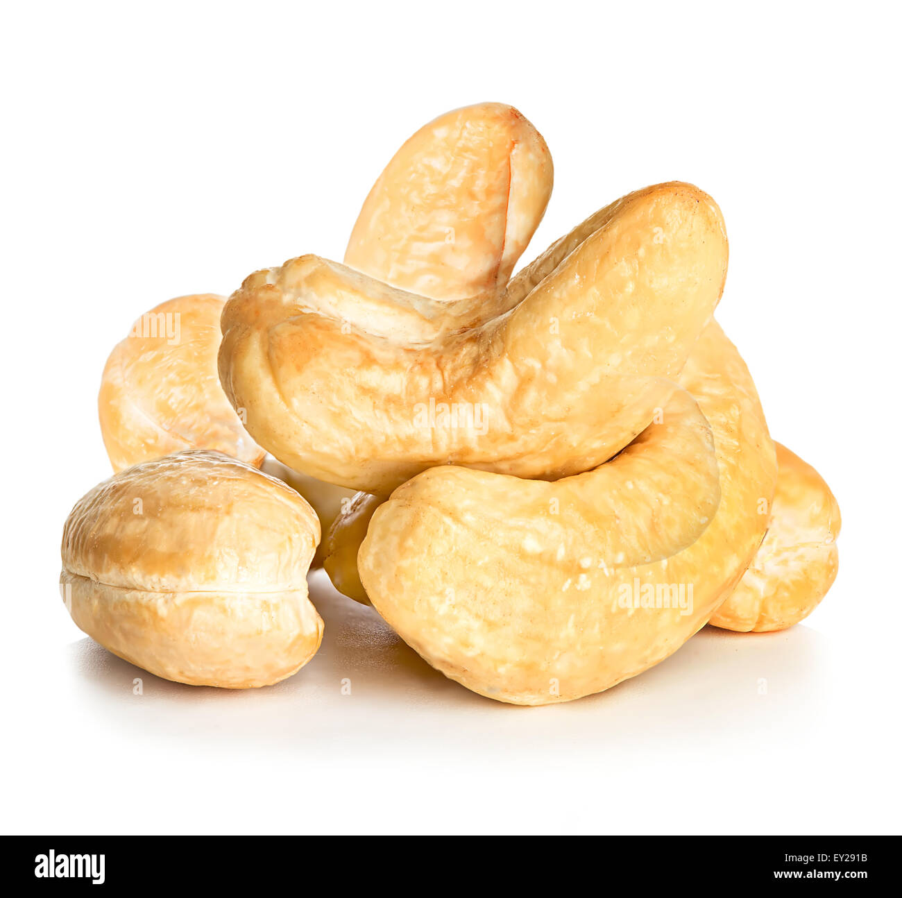 Cashews nuts isolated on a white background Stock Photo
