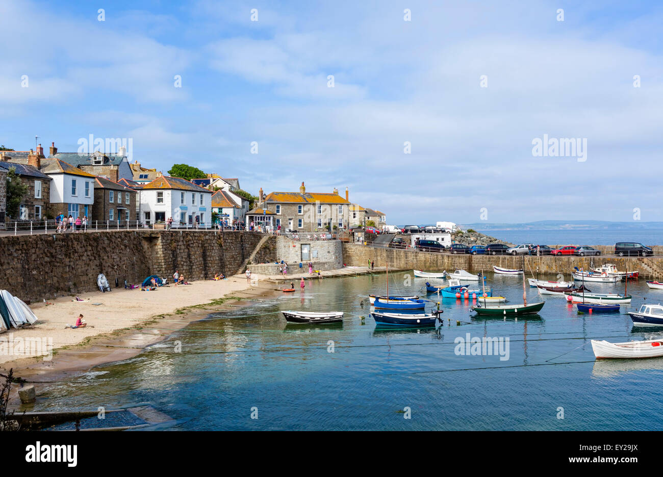 The harbour in Mousehole, Cornwall, England, UK Stock Photo