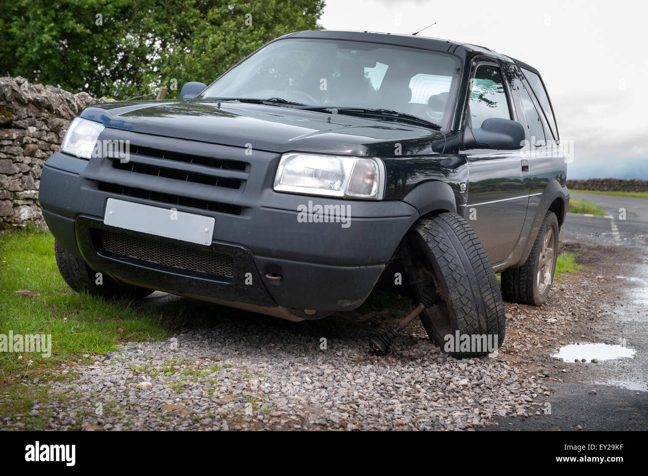 car auto automobile wheel damage crash accident Stock Photo Alamy