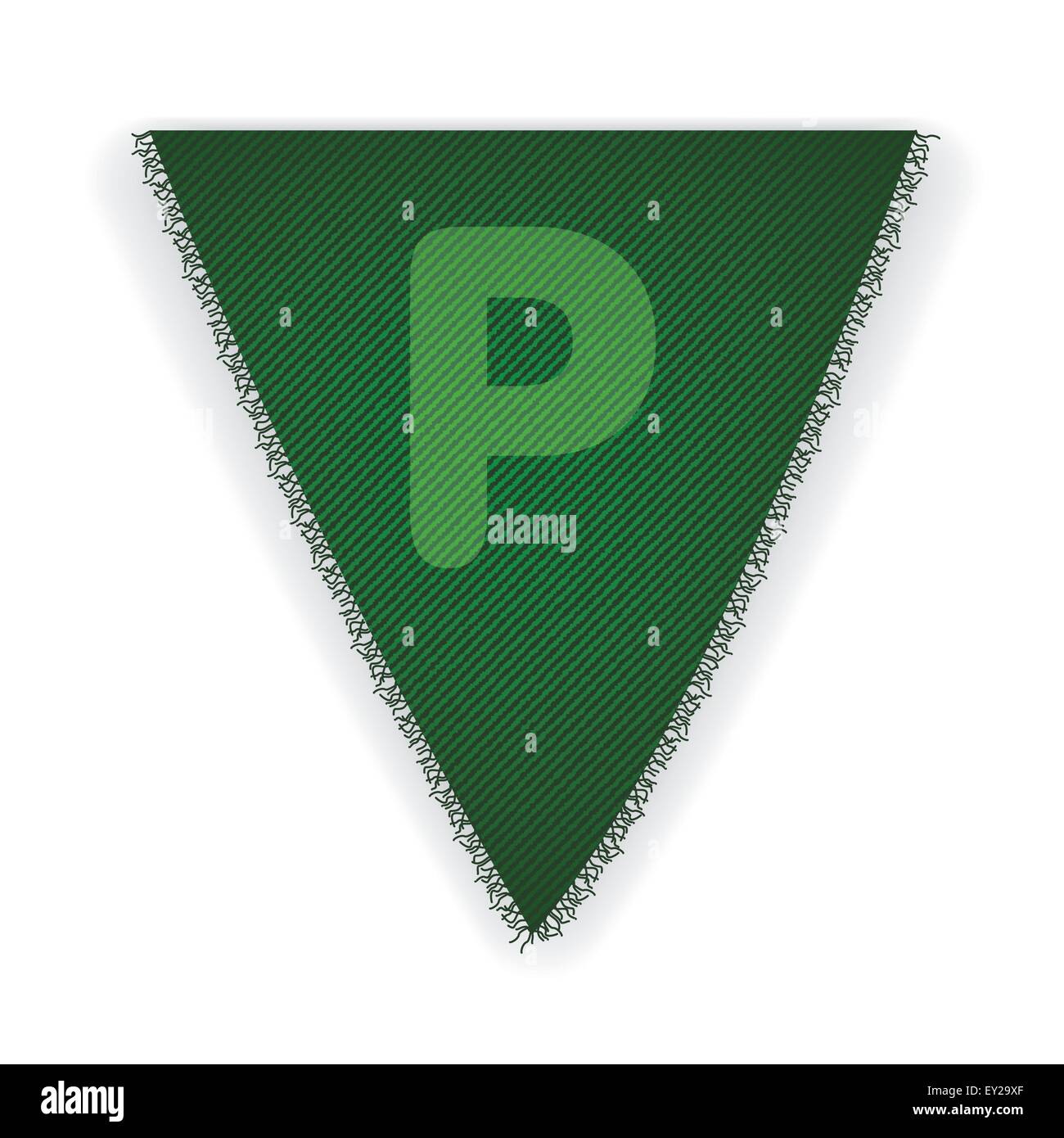 Bunting flag letter P eps 10 vector illustration Stock Vector Image
