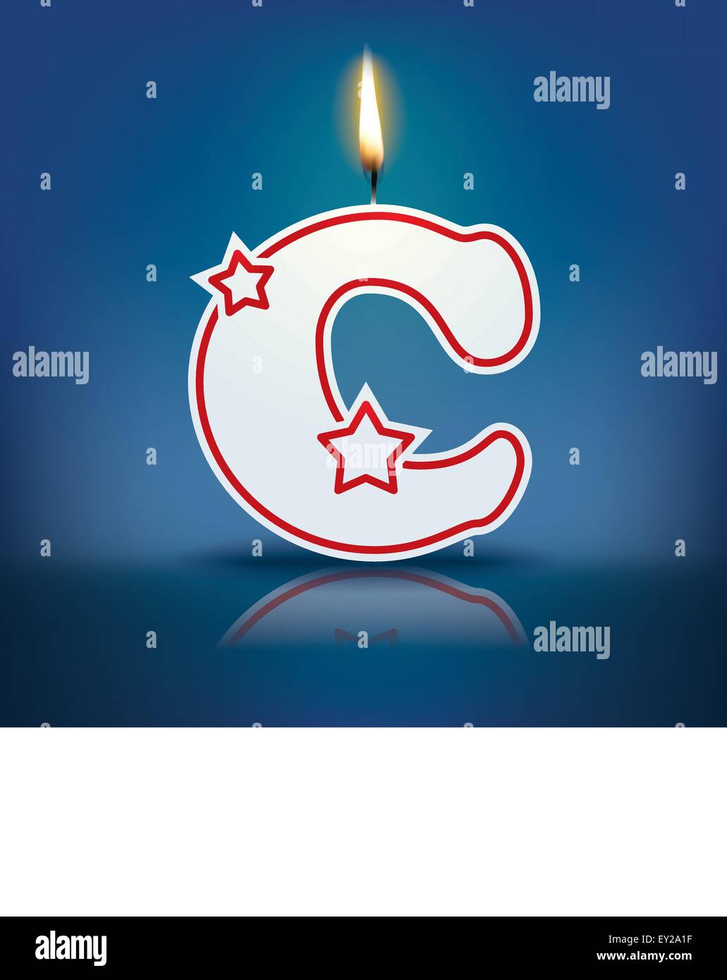 Candle letter C with flame - eps 10 vector illustration Stock Vector ...