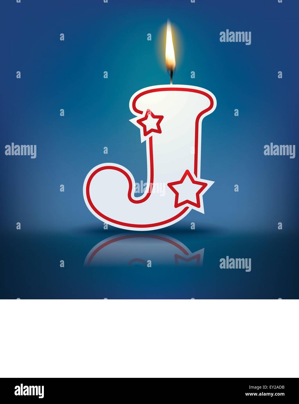 Candle letter J with flame - eps 10 vector illustration Stock Vector ...