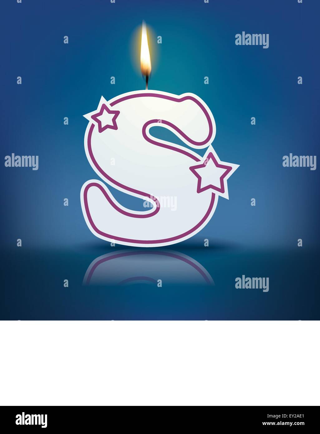 Candle letter S with flame - eps 10 vector illustration Stock Vector ...