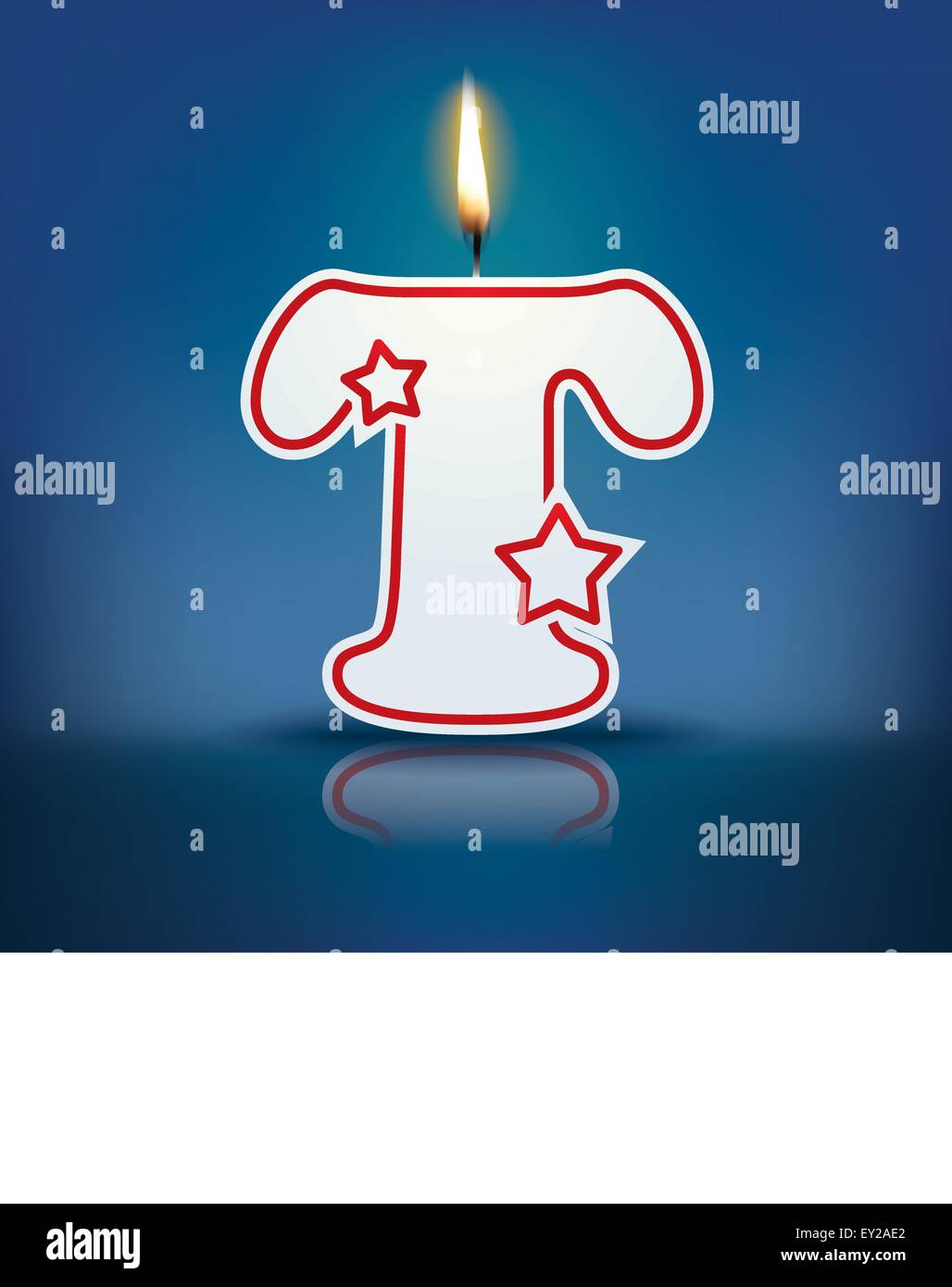 Candle letter T with flame - eps 10 vector illustration Stock Vector ...