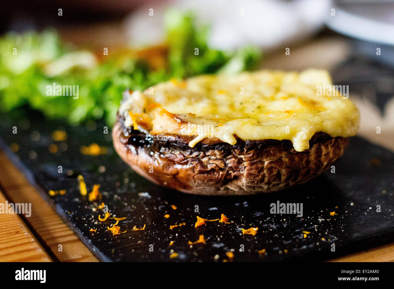 Mushroom with cheese Stock Photo