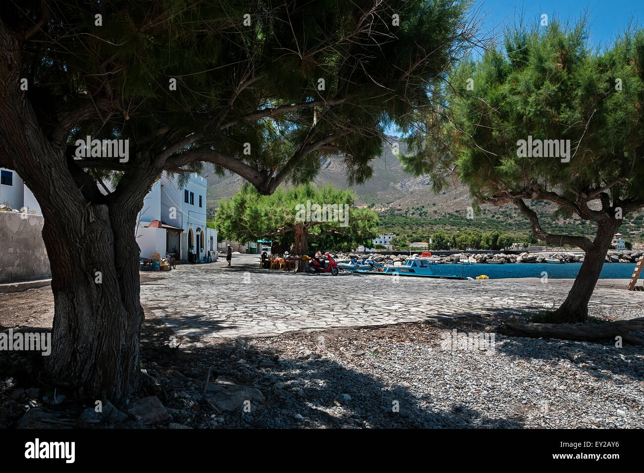 Agios Antonios, Tilos. Stock Photo