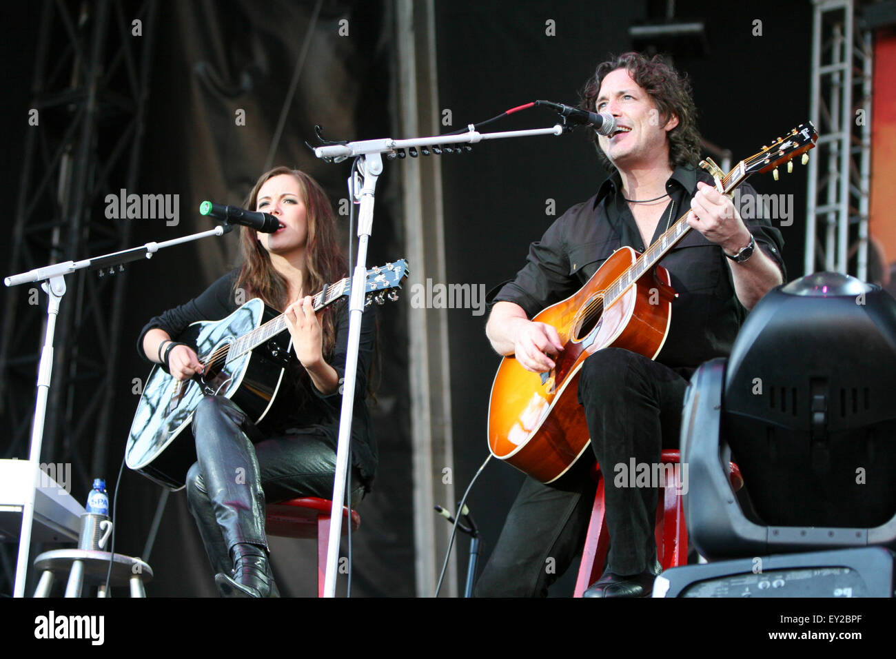 Marion Raven and Randy Flowers opening the Meat Loaf gig in UK Stock