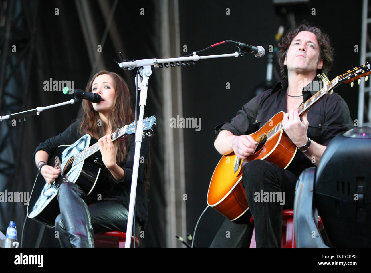 Marion Raven and Randy Flowers opening the Meat Loaf gig in UK Stock