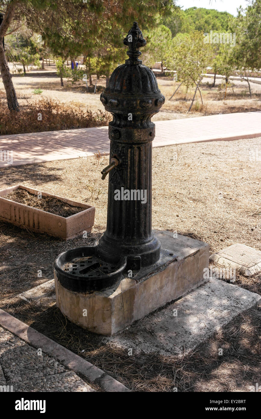 old drinking water tap in Spanish aquatic park Stock Photo Alamy