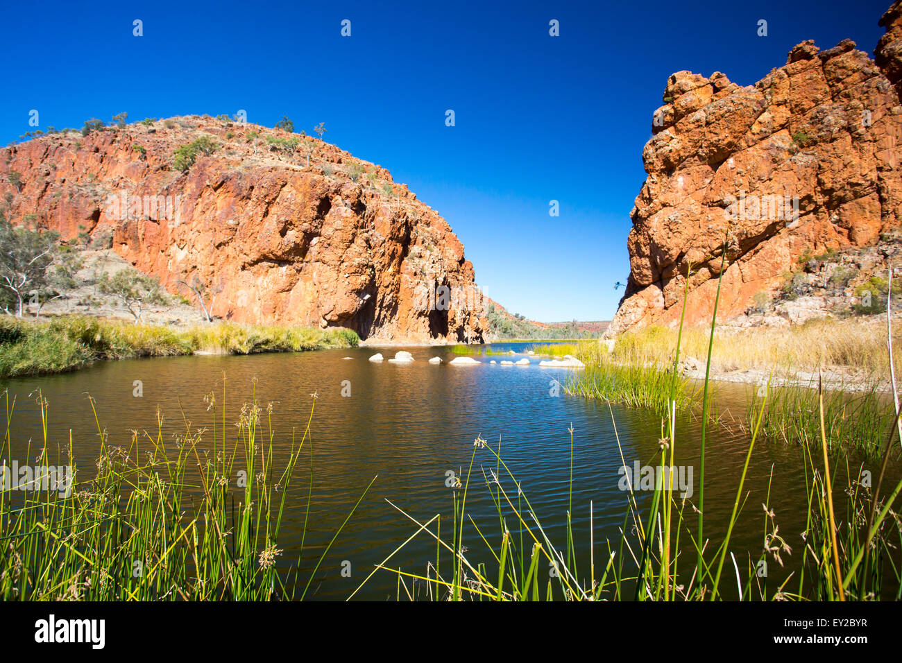 A view of Glen Helen on a clear winter's day in Northern
