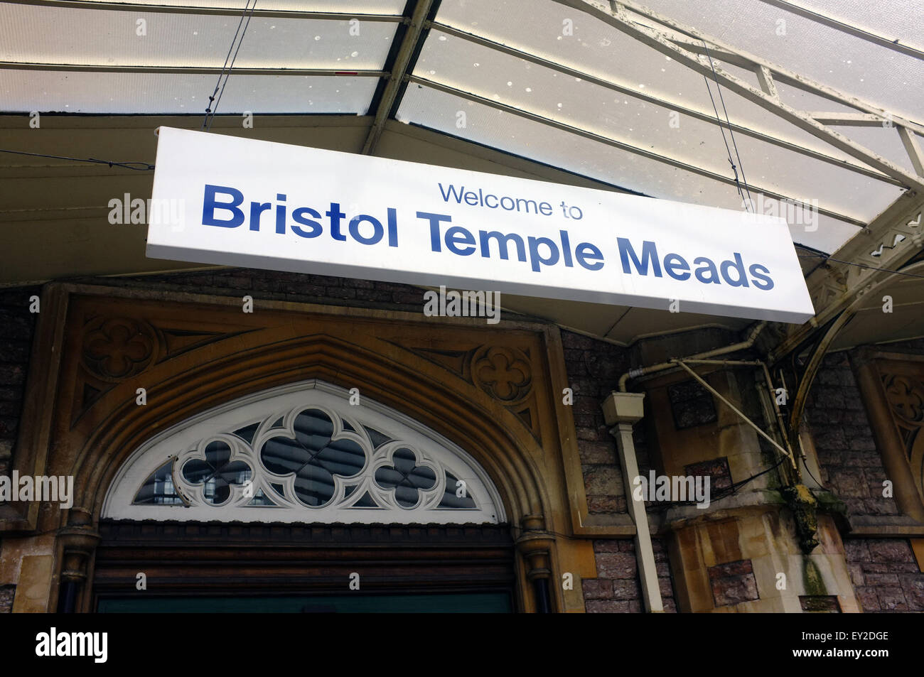 The entrance to Bristol Temple Meads station in Bristol Stock Photo Alamy