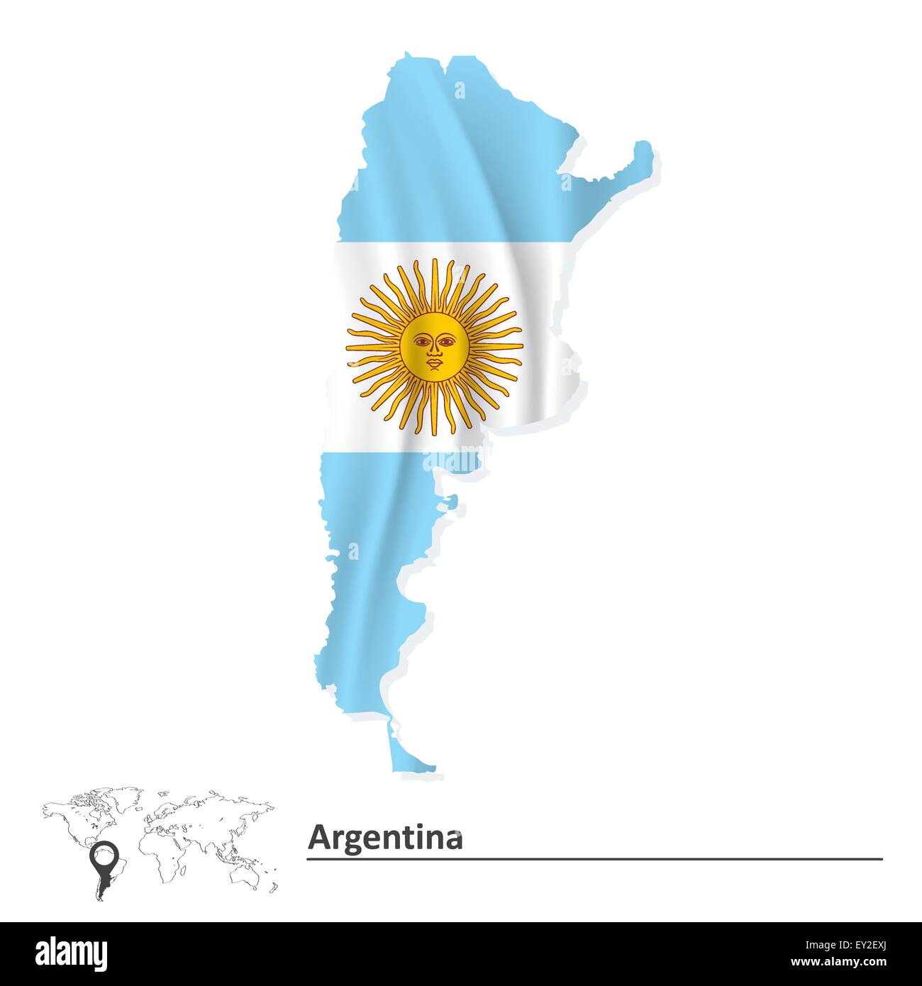 Argentina Flag And Map Stock Vector Images Alamy 