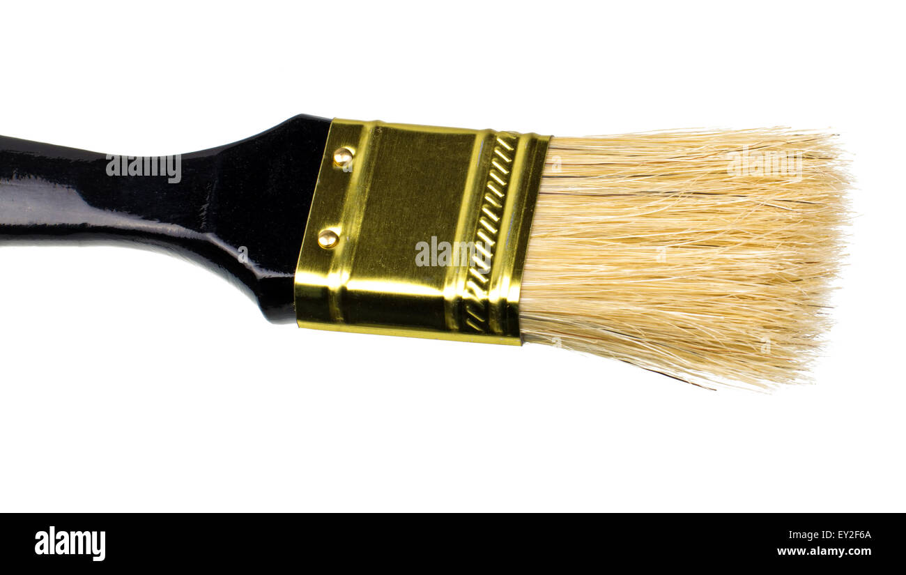 black brush to paint isolated Stock Photo