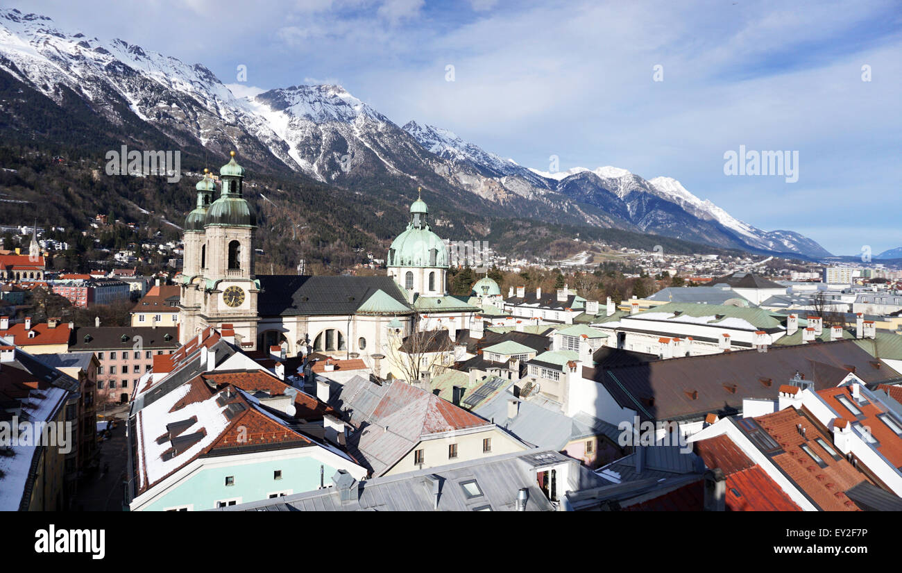 Viewpoints old town city in Innsbruck, Austria Stock Photo