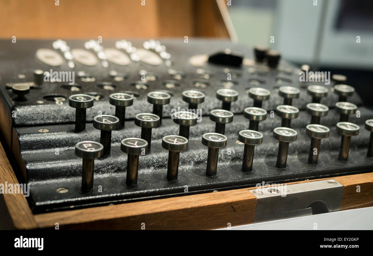 Enigma Machine, Bletchley Park, Milton Keynes, Britain Stock Photo
