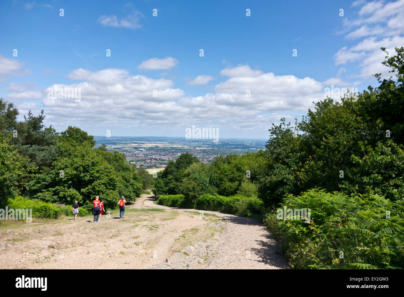 path the the Wrekin hill top summit Stock Photo Alamy