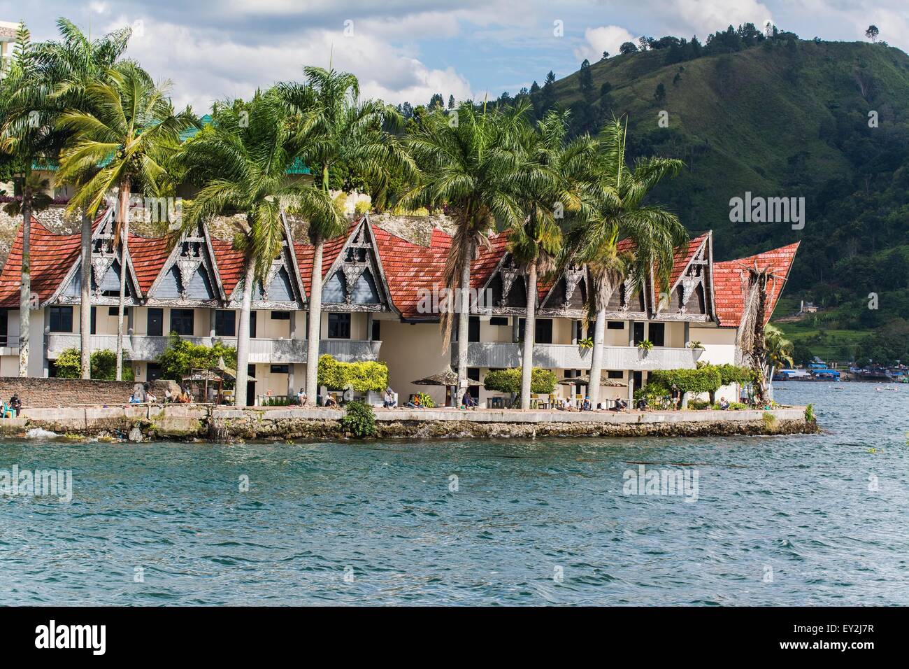 exploring samosir island on lake toba in  sumatra indonesia Stock Photo