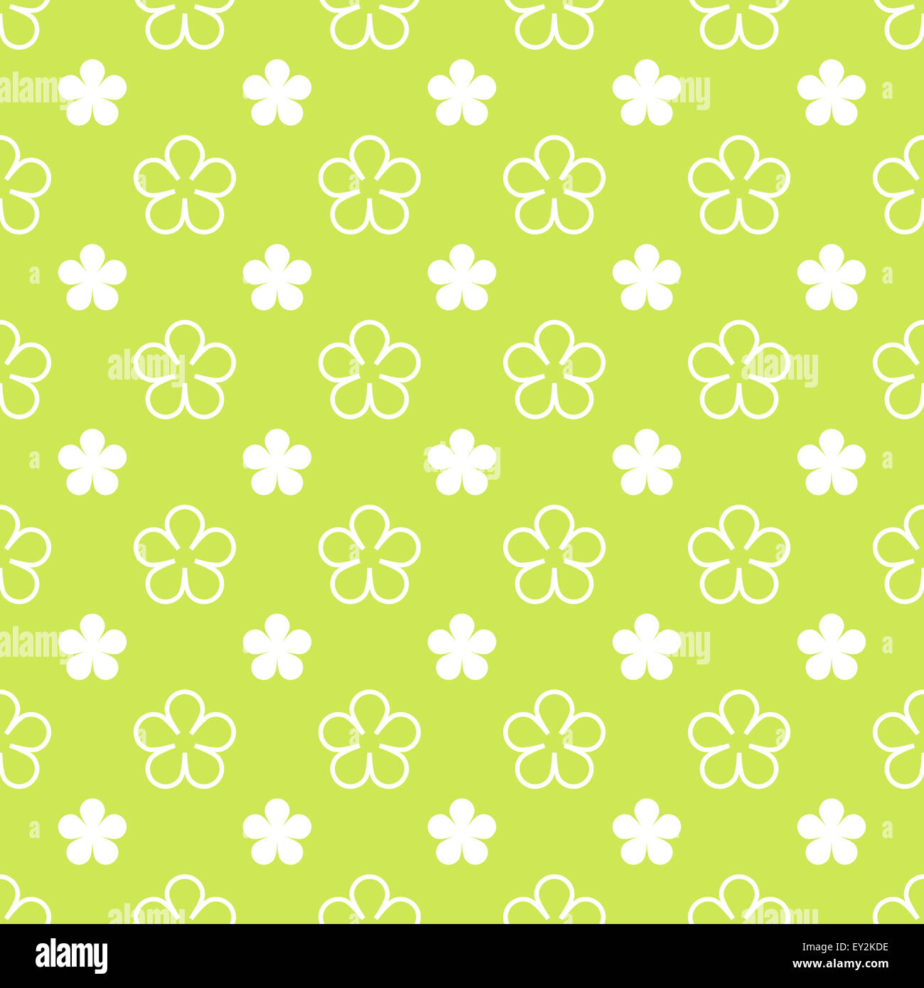 Flower on green seamless pattern background Stock Photo - Alamy