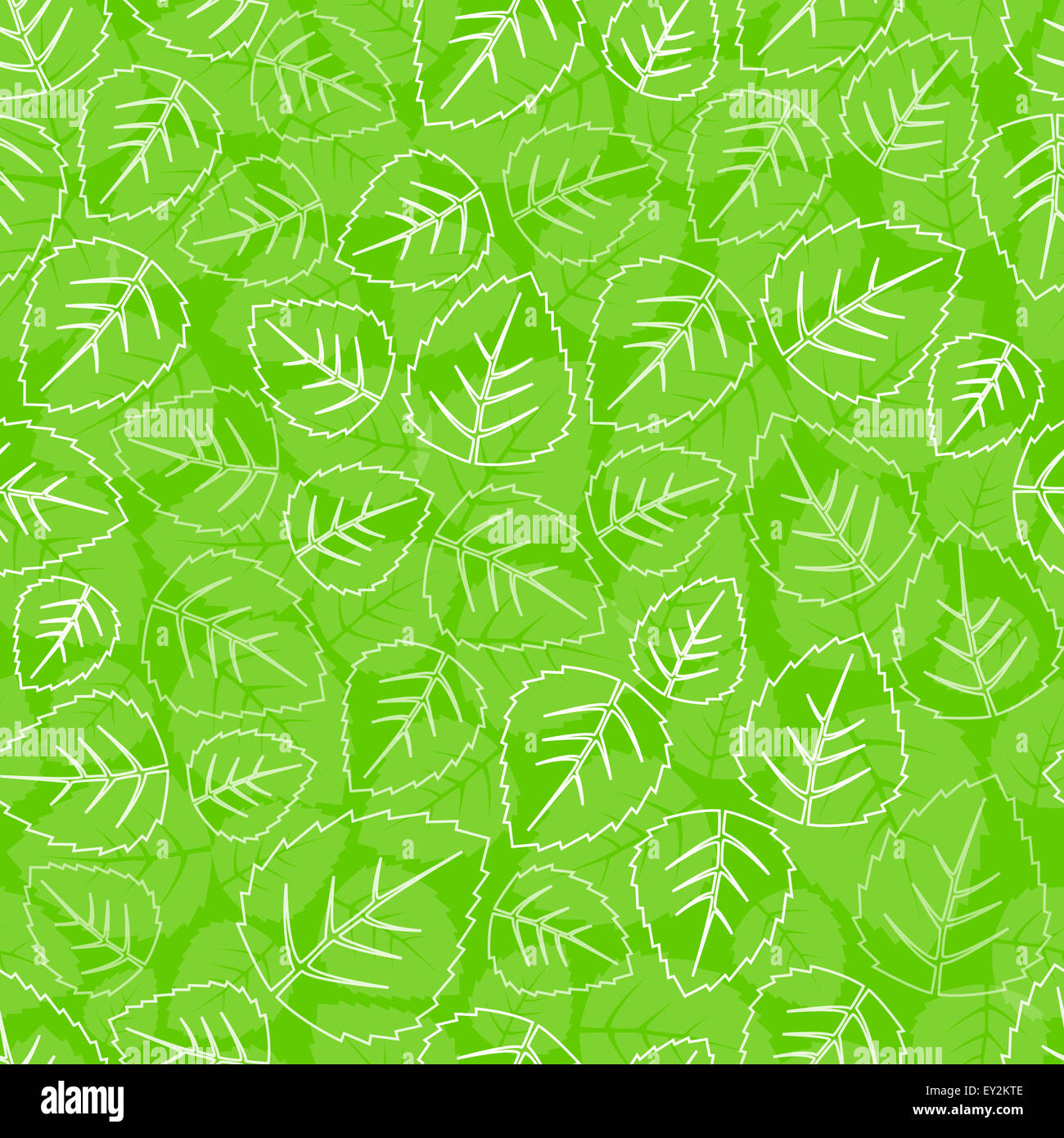 Seamless green leaves pattern background Stock Photo - Alamy