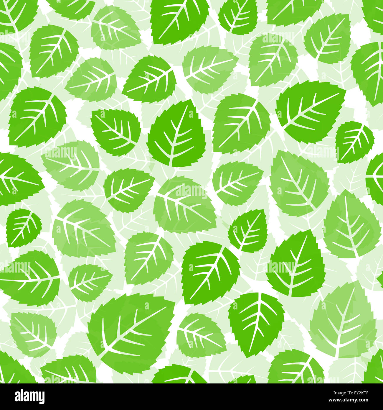 Seamless green leaves pattern background Stock Photo - Alamy