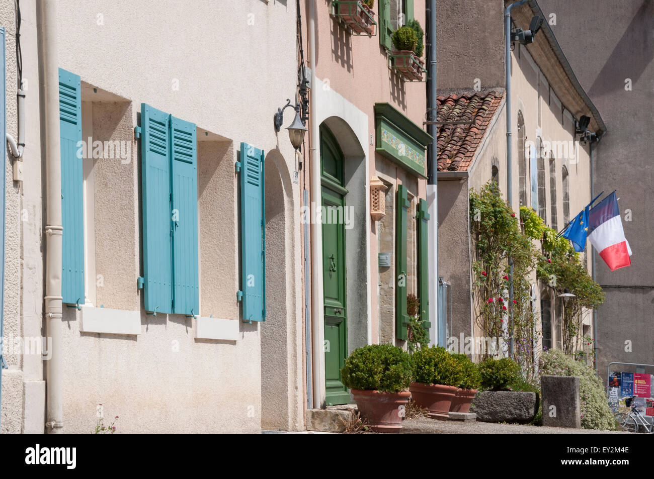 Town houses, Vouvant, Vendee, France Stock Photo Alamy