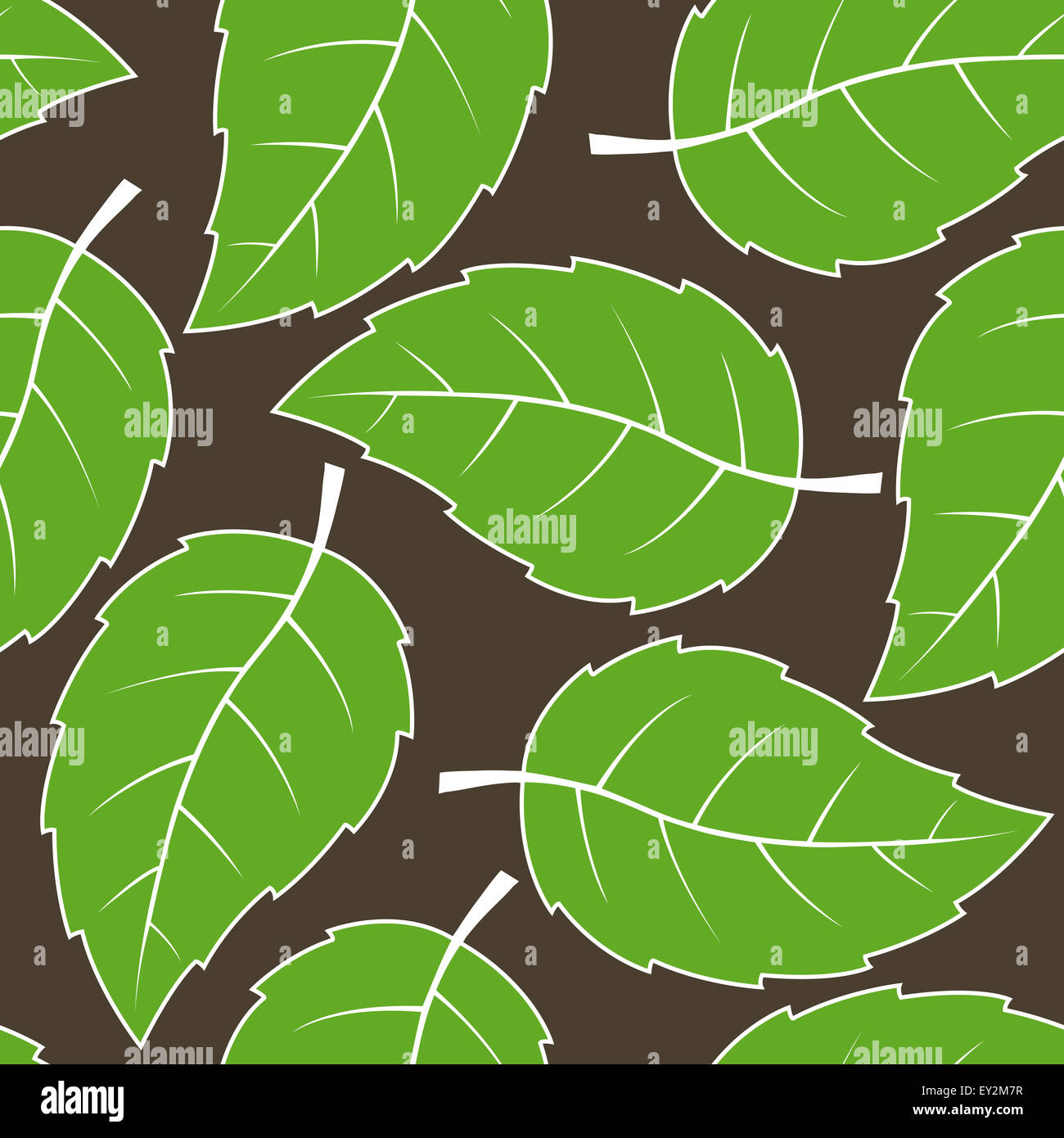 Seamless green leaves pattern background Stock Photo - Alamy