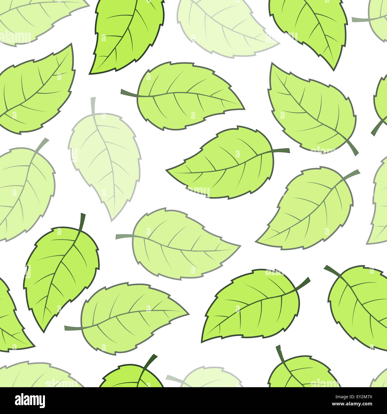 Seamless green leaves pattern background Stock Photo - Alamy