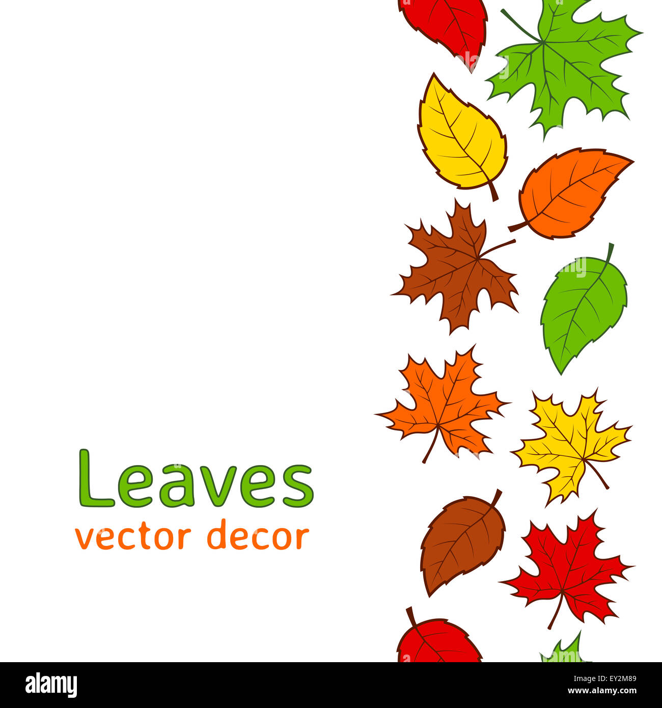 Seamless autumn colorful leaves pattern background Stock Photo - Alamy